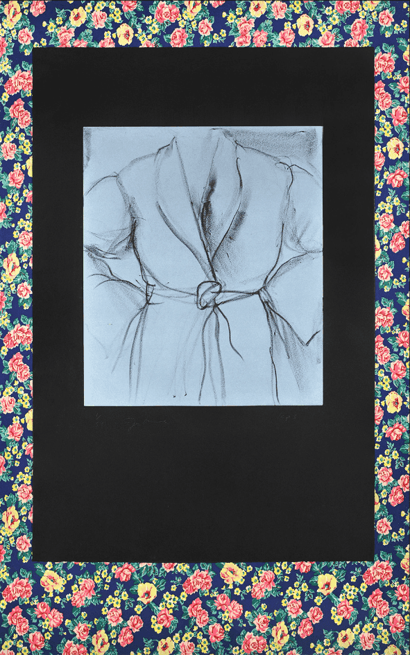 Jim Dine, ‘The Robe Goes to Town ’, 1983, Print, Aquatint on Arches black paper hinged to color silkscreen, Pace Editions, Inc., Numbered, Dated