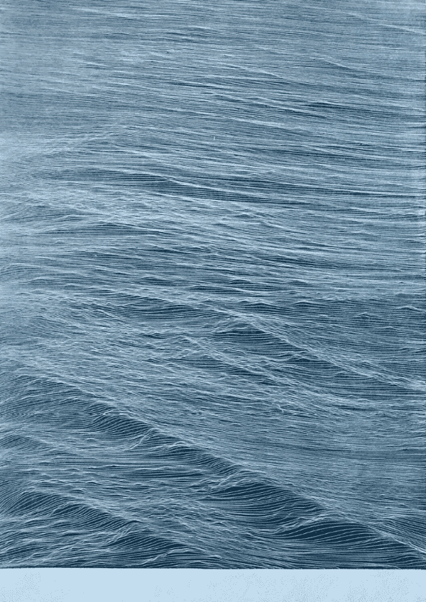 Juan Escudero, ‘Mar Negro Azul’, 2022, Print, Etching on Awagami Mingueishi paper, null, Numbered