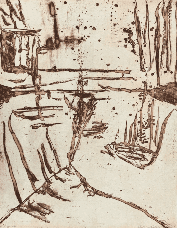 Julian Schnabel, ‘Tod, Cage Without Bars’, 1983, Print, 9 etchings with aquatint in colors, on Kozo Shoin paper,, Parasol Press, Ltd, Numbered