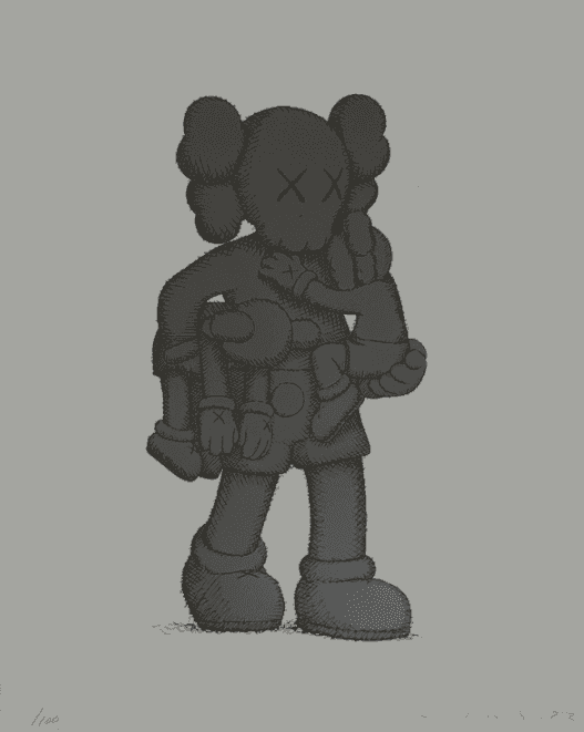 Kaws, ‘Clean Slate (Print)’, 2022, Print, Screen print on Colorplan Dark Grey paper, null, Numbered, Dated