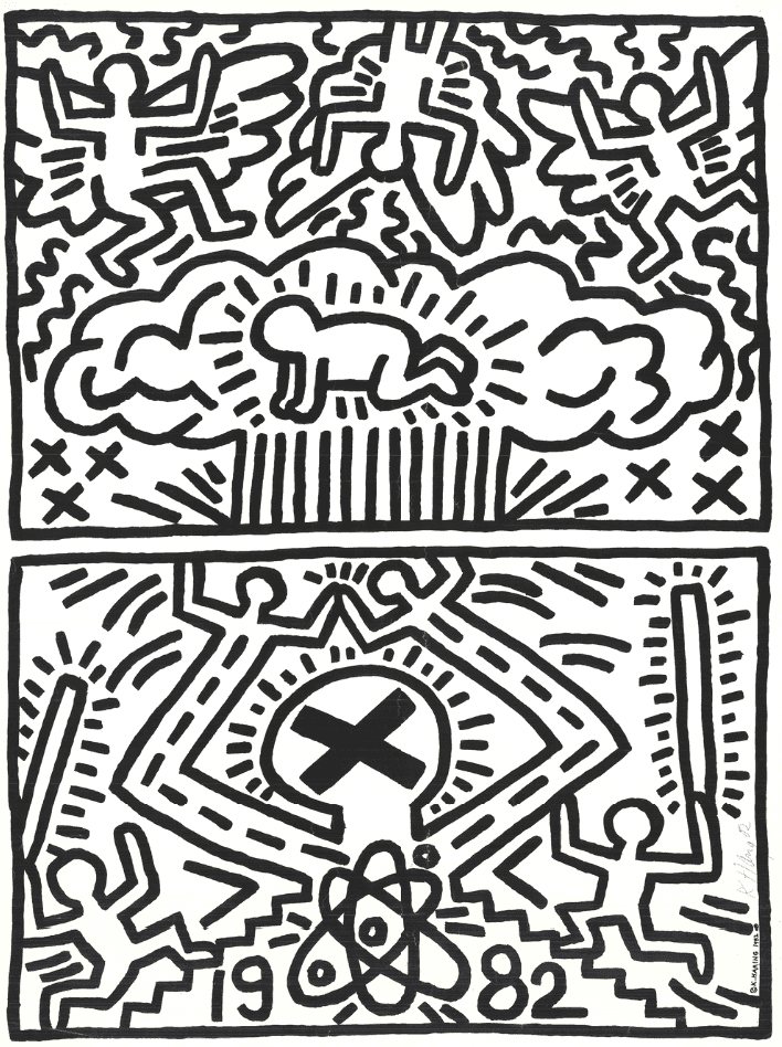 Keith Haring, ‘Poster for Nuclear Disarmament’, 1982, Print, Offset Lithograph, null, Dated