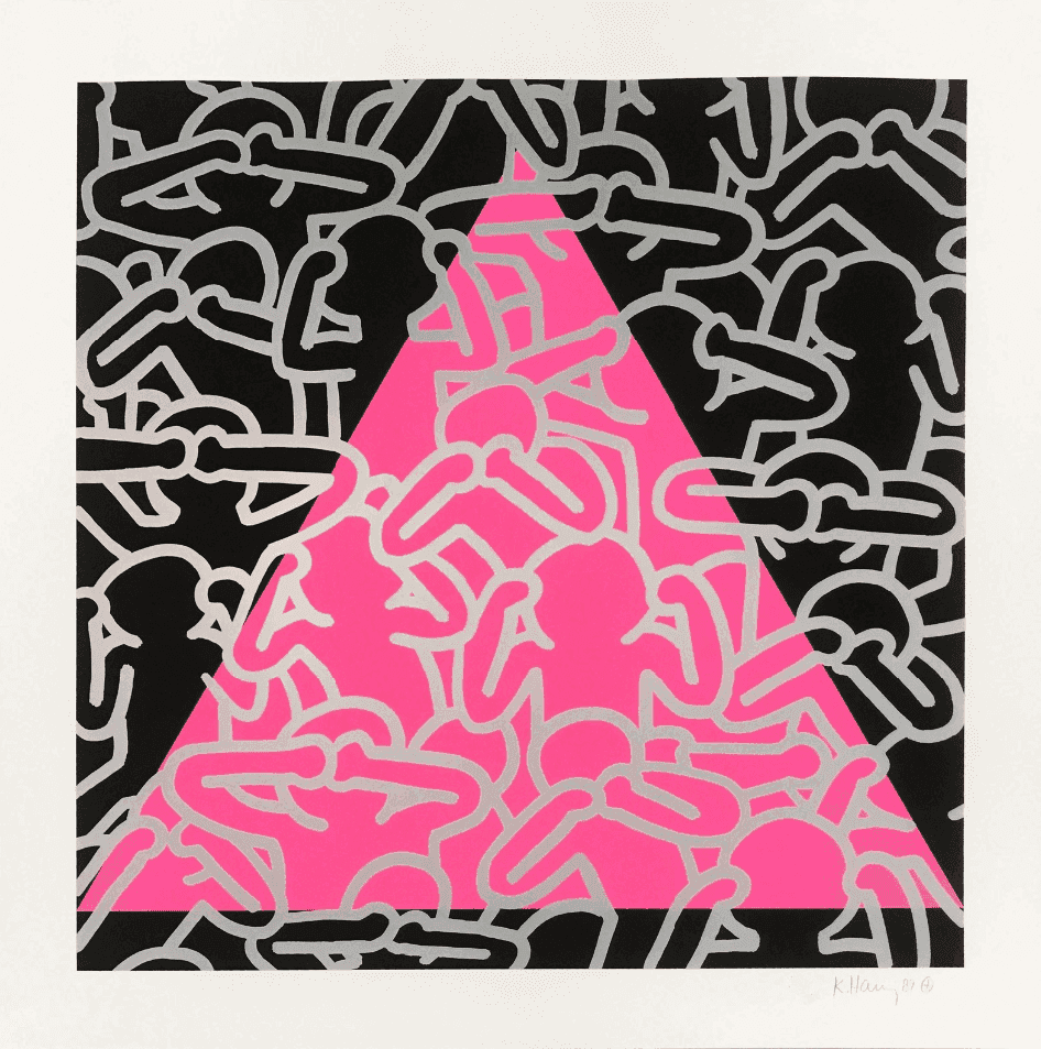 Keith Haring, ‘Silence = Death’, 1989, Print, Screenprint in colors, null, Dated