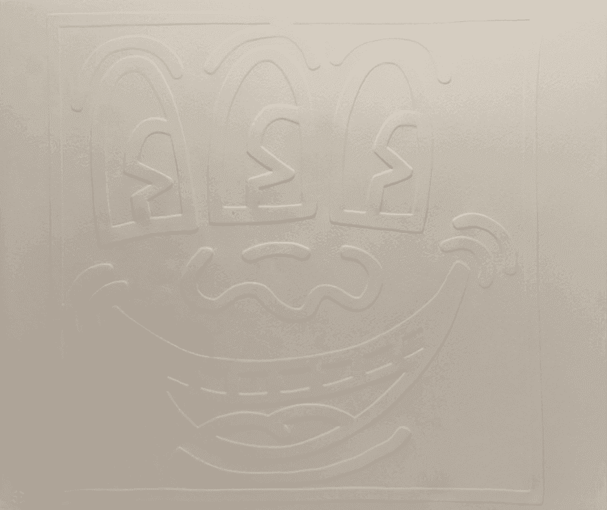 Keith Haring, ‘White Icons - Three Eyed Monster’, 1990, Print, Embossed screen print on Arches France fine art paper, Tony Shafrazi Editions, 