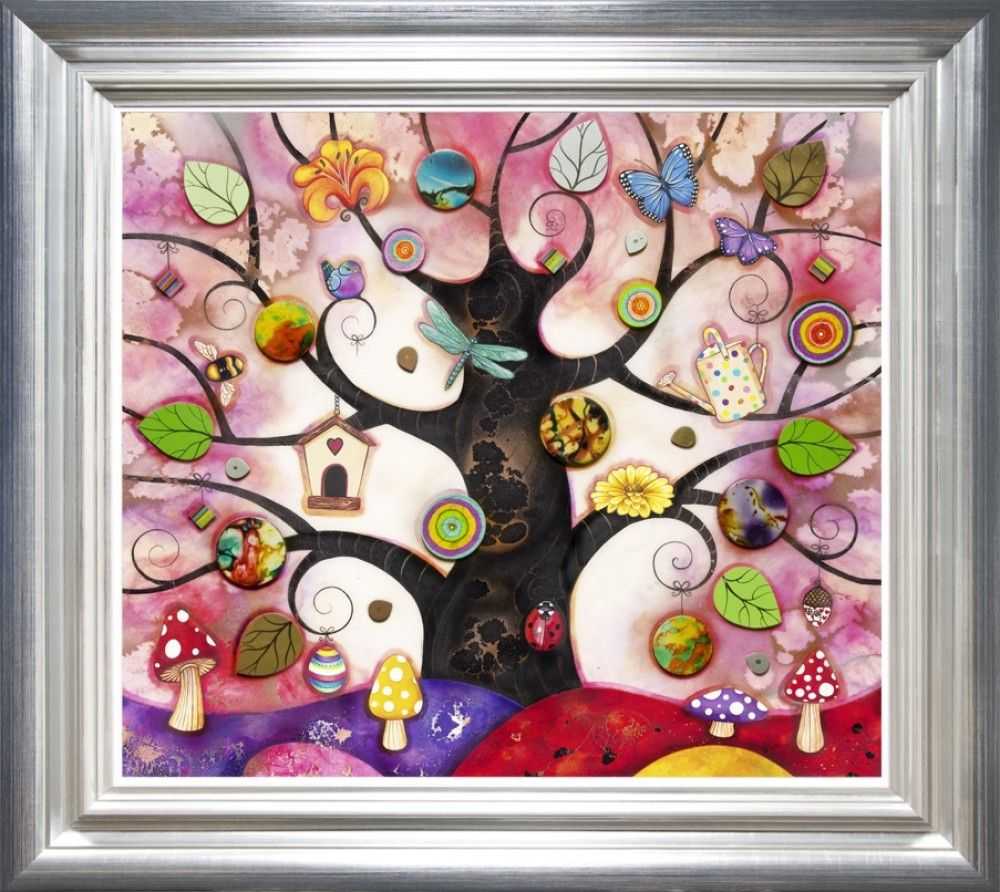 Kerry Darlington, ‘Pink Tree of Charms’, 2013, Print, board with gloss resin finish. Featuring raised 3D elements., null, Framed