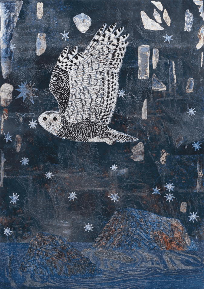 Kiki Smith, ‘Evening Star’, 2023, Print, Aqueous archival inkjet, acrylic archival inkjet, white gold leaf on Hahnemüle rag paper, null, Numbered, Dated