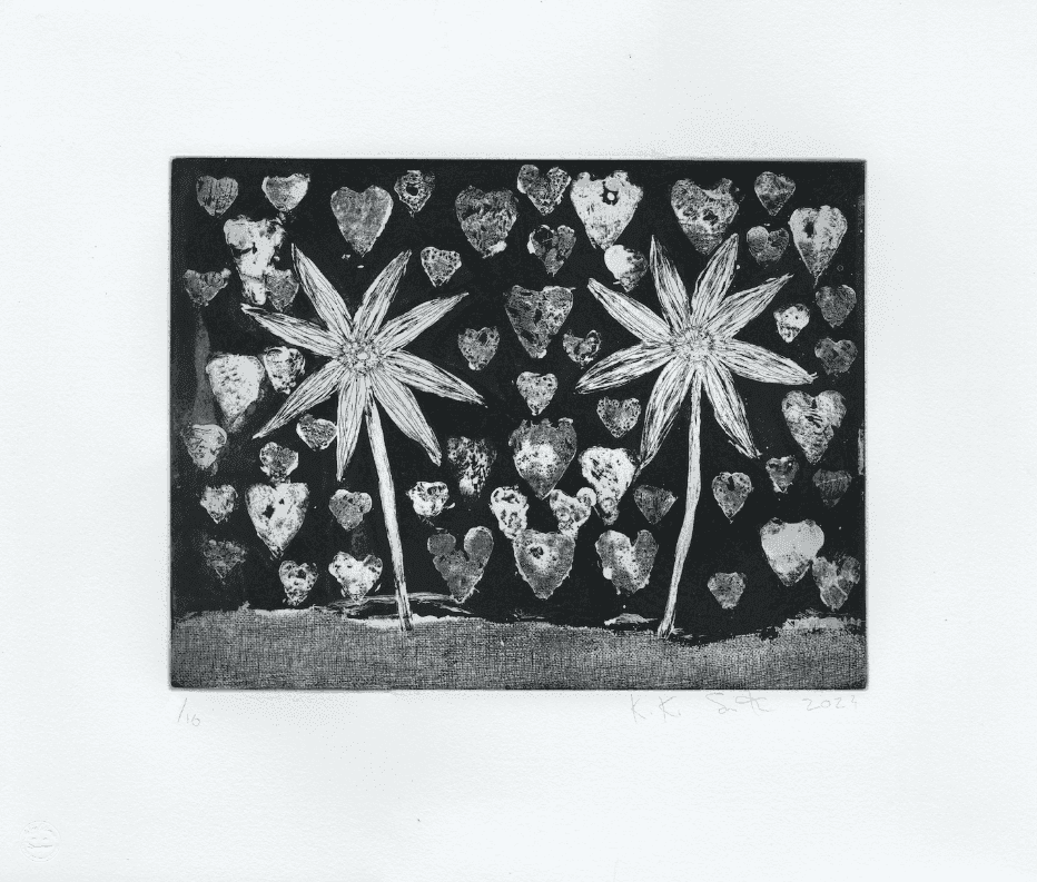 Kiki Smith, ‘Heartfelt’, 2023, Print, Etching and aquatint, The LeRoy Neiman Center for Print Studies, Numbered, Dated