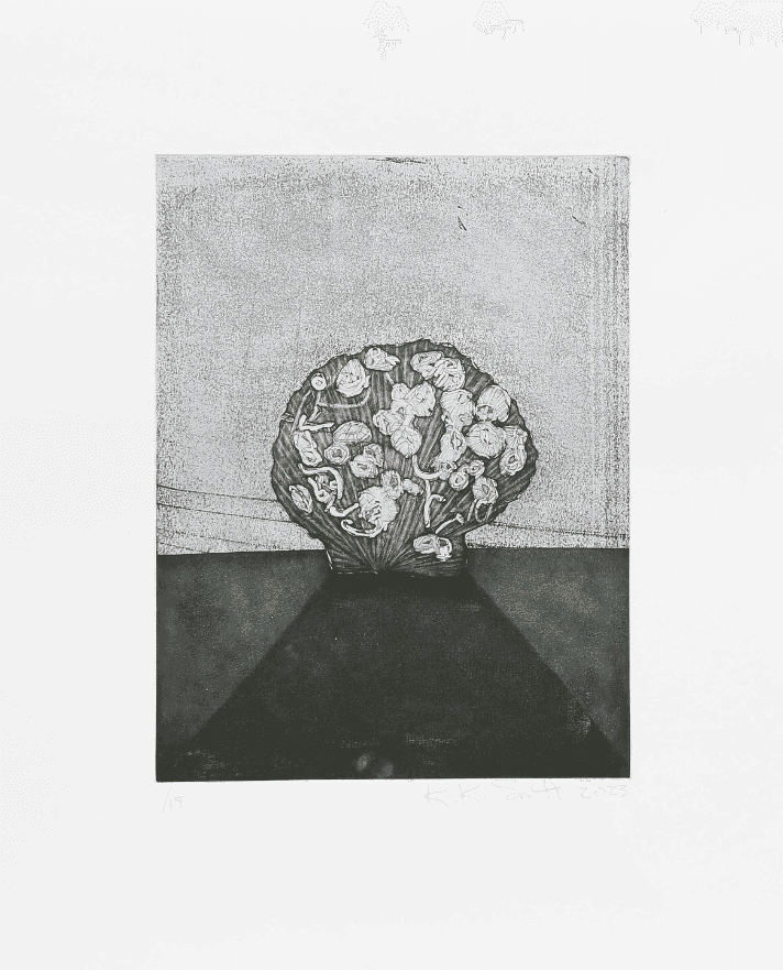 Kiki Smith, ‘Little Horizon’, 2023, Print, Etching with ink and watercolor on Hahnemühle paper, null, Numbered, Dated