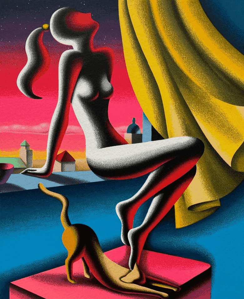 Mark Kostabi, ‘Breezy II’, 2021, Print, Serigraph, null, Numbered