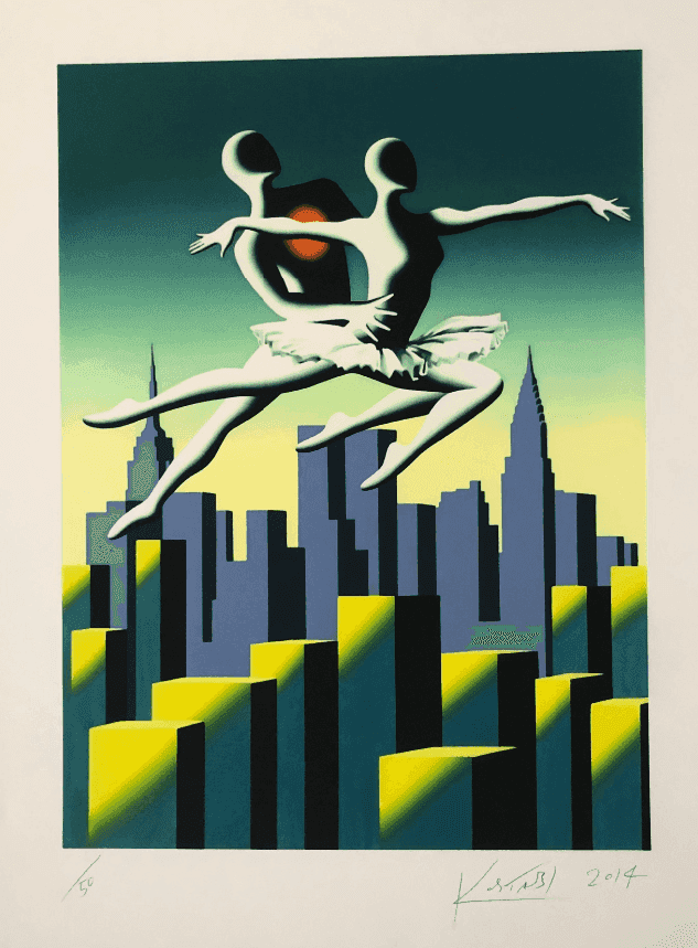 Mark Kostabi, ‘Top Floor Terpsichore’, 2014, Print, Silkscreen on paper, Galerie-F Edition, Numbered