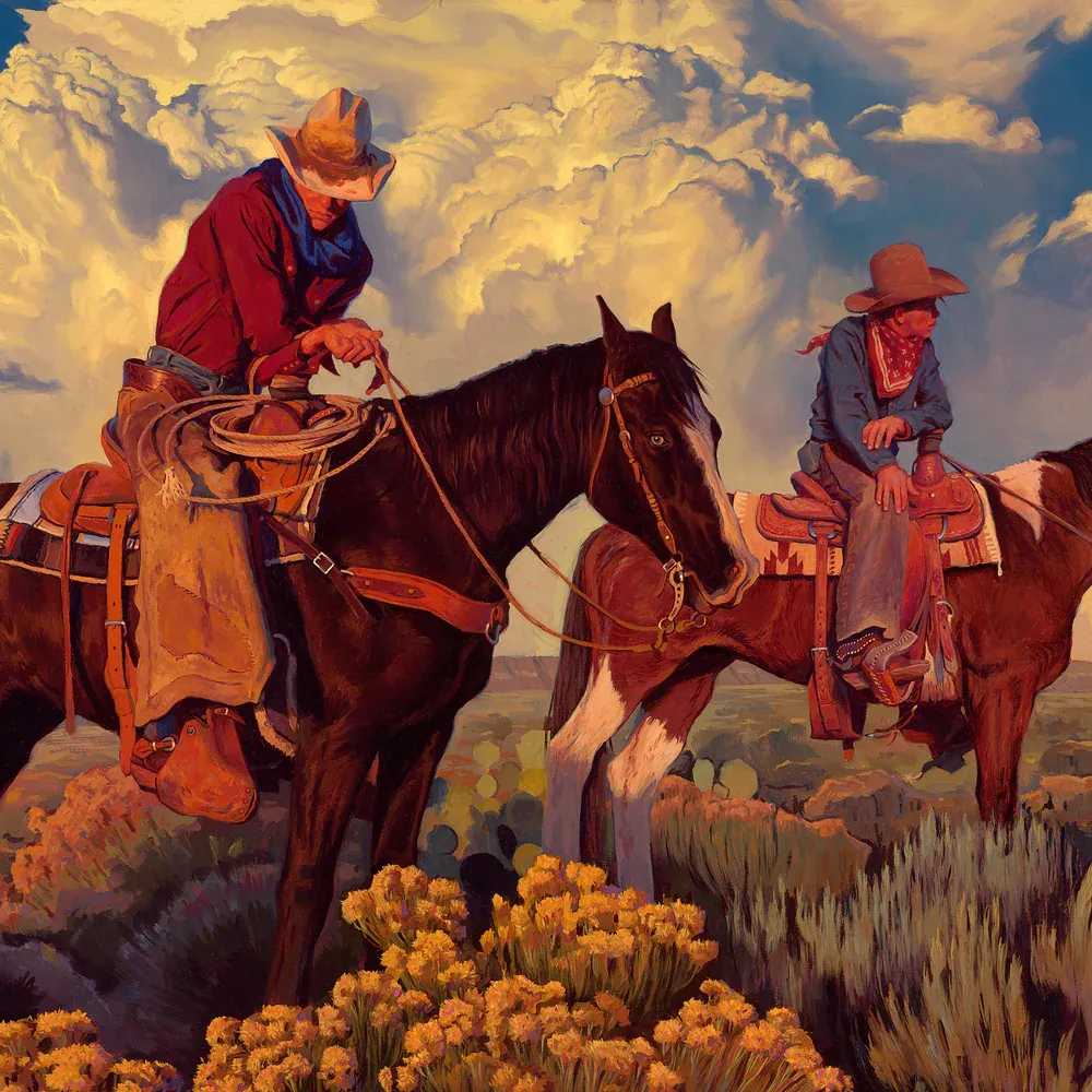 Mark Maggiori, ‘Sagebrush Cavaliers’, 2023, Print, Oil on linen, null, 