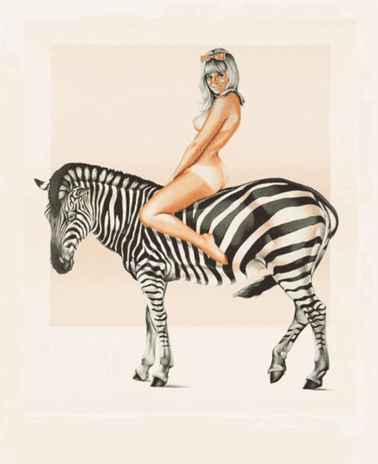 Mel Ramos, ‘Girl on a Zebra’, 1981, Print, Lithograph, null, Numbered