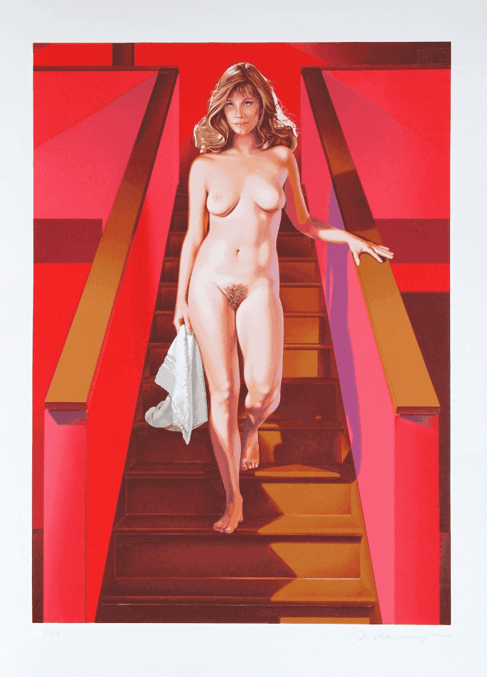 Mel Ramos, ‘Nude Descending a Staircase’, 2012, Print, Lithograph, null, Numbered