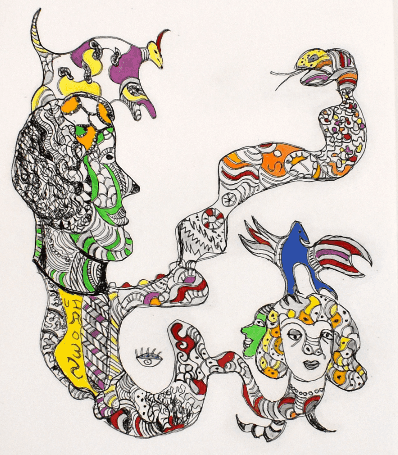 Niki de Saint Phalle, ‘Happy New Year 2000’, 1999, Print, Inscribed and Dedicated Etching with Hand-Colouring on Wove Paper, null, 