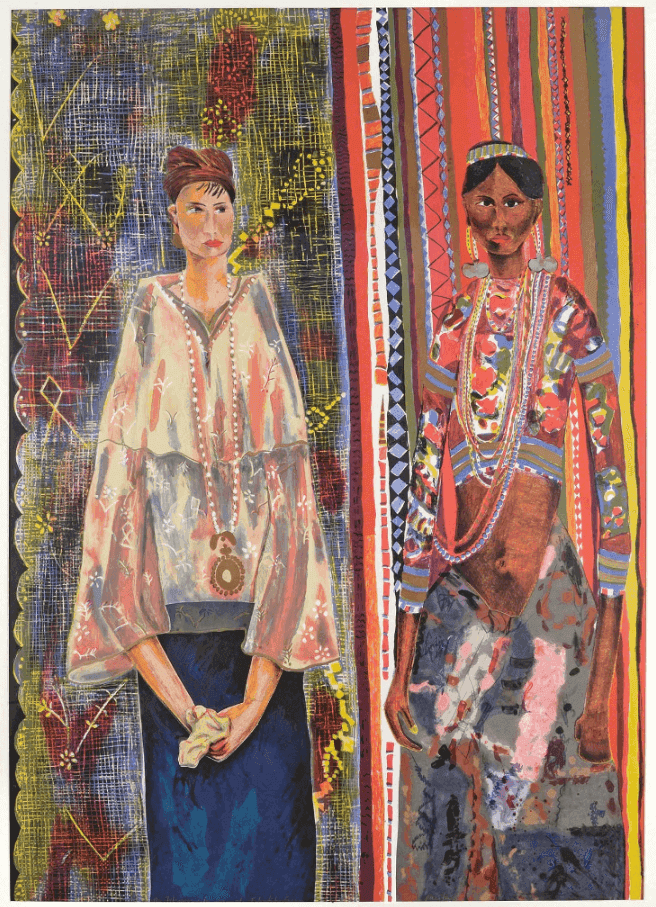 Pacita Abad, ‘Filipina, A Racial Identity Crisis’, 1992, Print, Lithograph with pulp-painted chine-collé and metallic powder, null, 