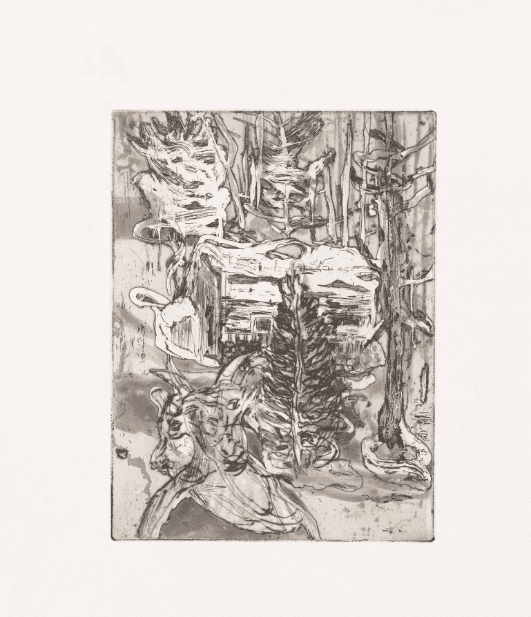 Peter Doig, ‘Chamois Cabin’, 2021, Print, Etching with aquatint, spitbite, Two Palms, 