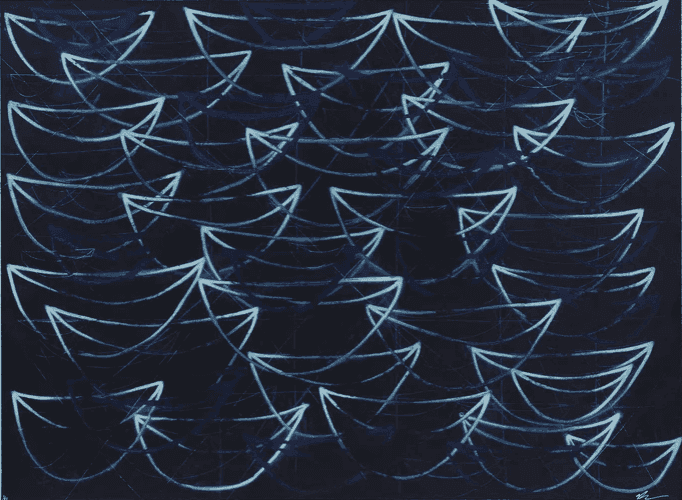 Rashid Johnson, ‘Untitled (Seascape)’, 2023, Print, 9-color silkscreen resist with hand-applied pigment, Hauser & Wirth, Numbered
