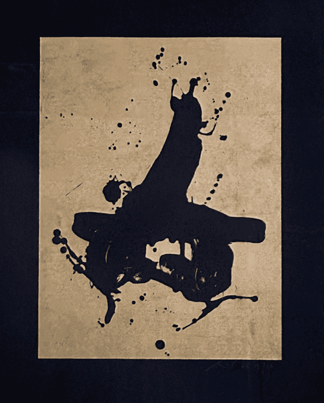 Robert Motherwell, ‘Black on Black’, 1978, Print, Lithograph and chine collé laid on Black Arches Cover paper, null, 