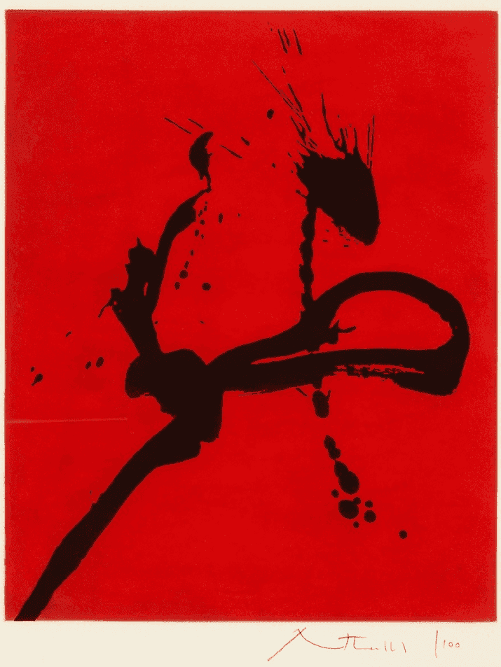 Robert Motherwell, ‘Gesture IV’, 1977, Print, Lift-ground etching with aquatint in colors on JB Green paper, Brooke Alexander, Inc., Numbered
