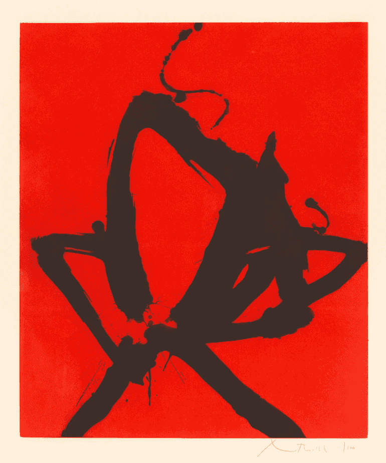 Robert Motherwell, ‘Red Sea I’, 1976, Print, Lift-ground etching and Aquatint, null, Numbered