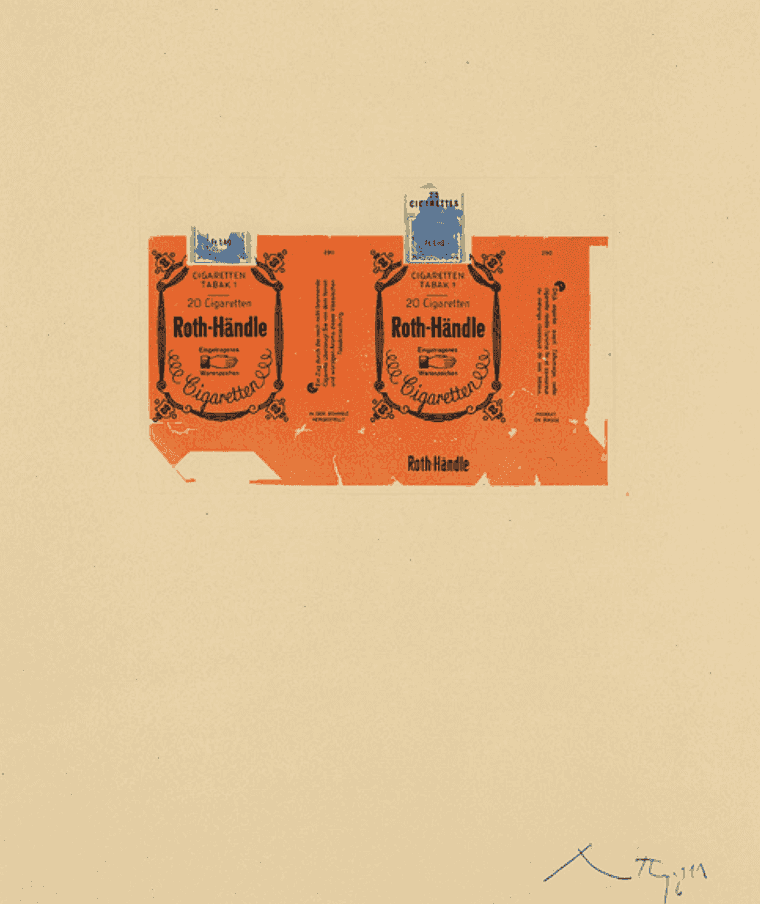 Robert Motherwell, ‘Roth-Handle II (Orange)’, 1975, Print, Aquatint and line-cut with hand colouring on buff Dewint handmade paper, null, Numbered