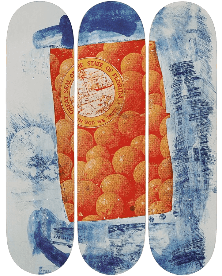 Robert Rauschenberg, ‘Sky Garden Skateboard Deck Set’, 2017, Sculpture, 7-ply Canadian Maplewood with screen-print, null, Numbered