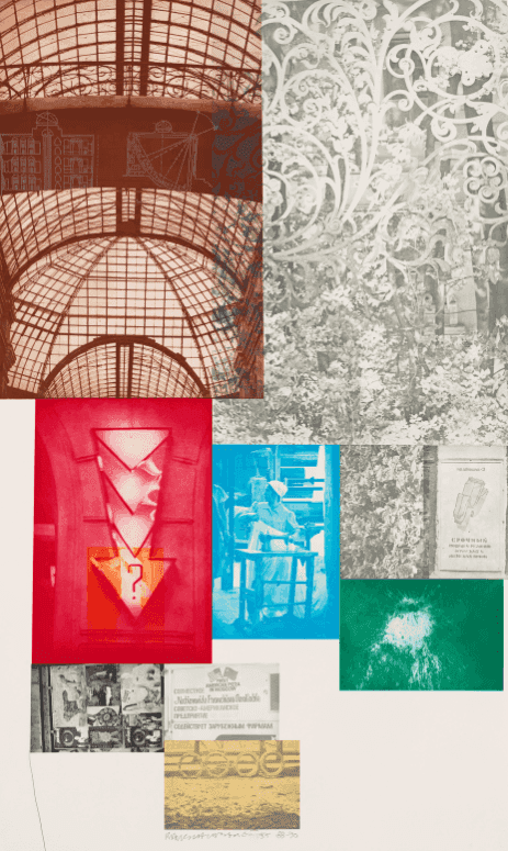 Robert Rauschenberg, ‘Soviet/American Array II’, 1990, Print, Intaglio in 14 colors with collage on Saunders paper, Universal Limited Art Editions, Numbered, Dated