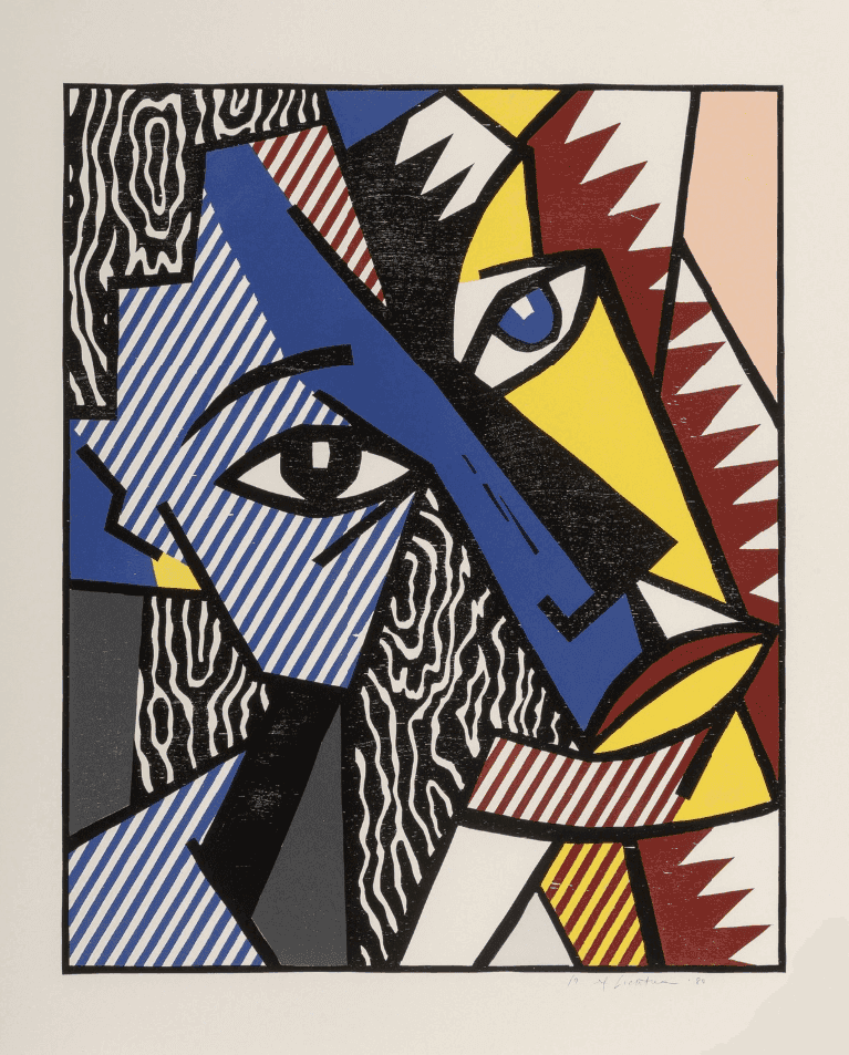 Roy Lichtenstein, ‘Head’, 1980, Print, Woodcut with embossing on Arches Cover paper, Gemini G.E.L., Numbered, Dated