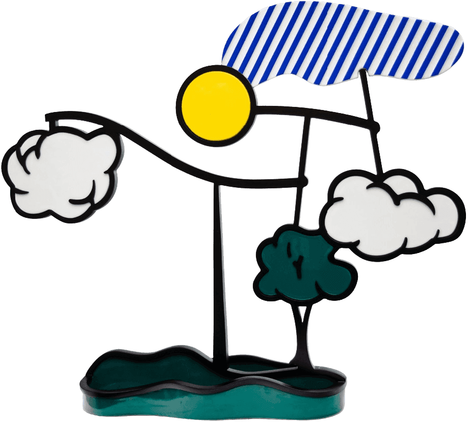 Roy Lichtenstein, ‘Landscape Mobile’, 1991, Sculpture, Painted bronze and porcelain, null, Numbered