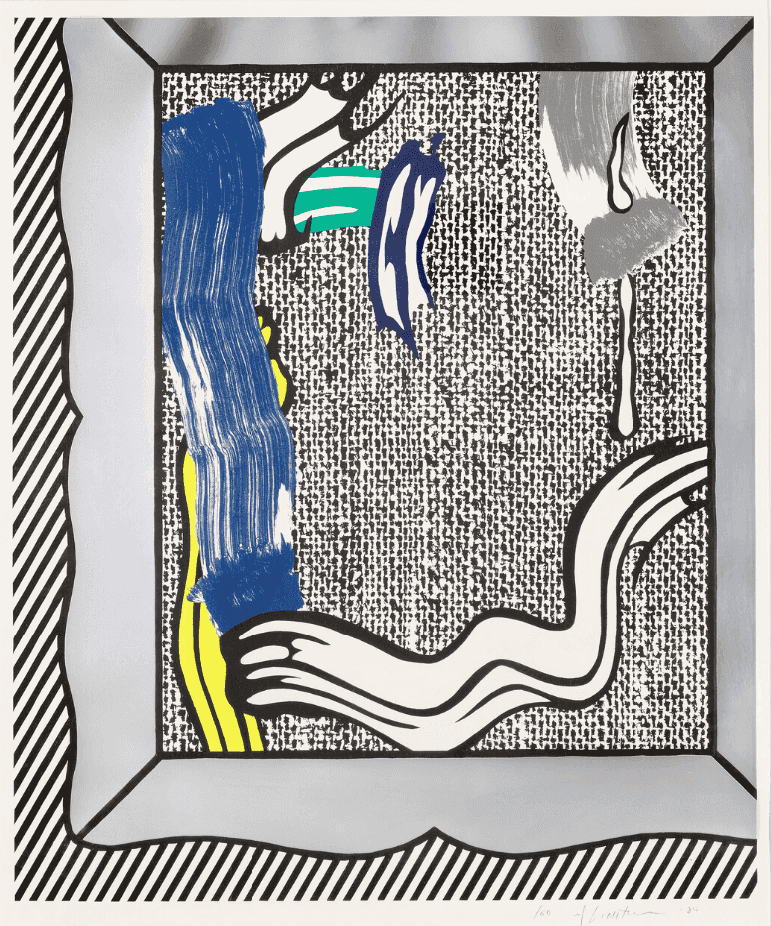 Roy Lichtenstein, ‘Painting on Canvas ’, 1984, Print, Woodcut and lithograph screenprint and collage on Arches 88 Paper, Gemini G.E.L., Numbered, Dated