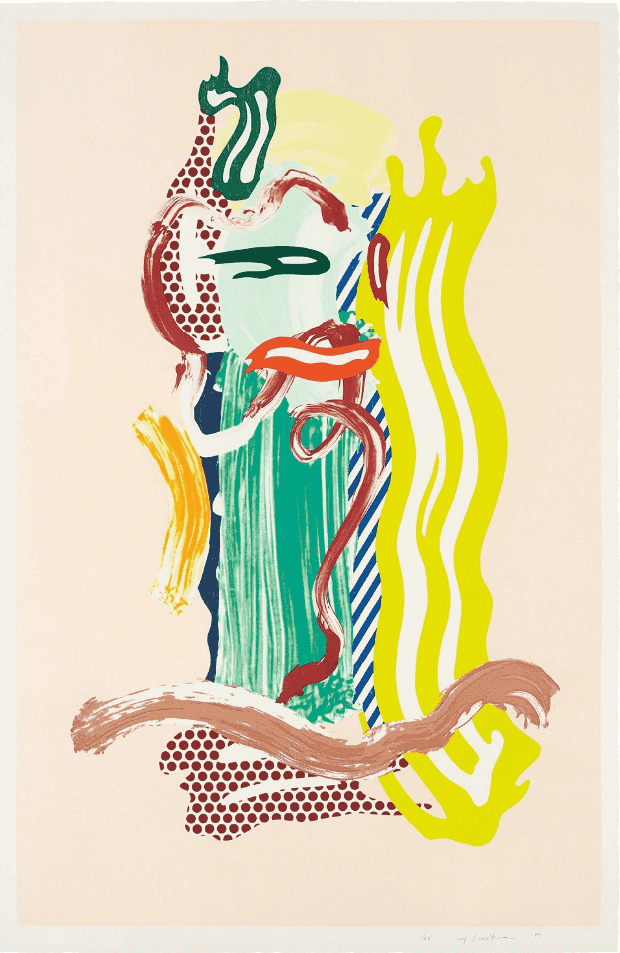Roy Lichtenstein, ‘Portrait’, 1989, Print, Lithograph, waxtype, woodcut and screenprint in colours, on Saunders Waterford paper, with full margins, Waddington Graphics and Graphicstudio, University of South Florida, Numbered, Dated