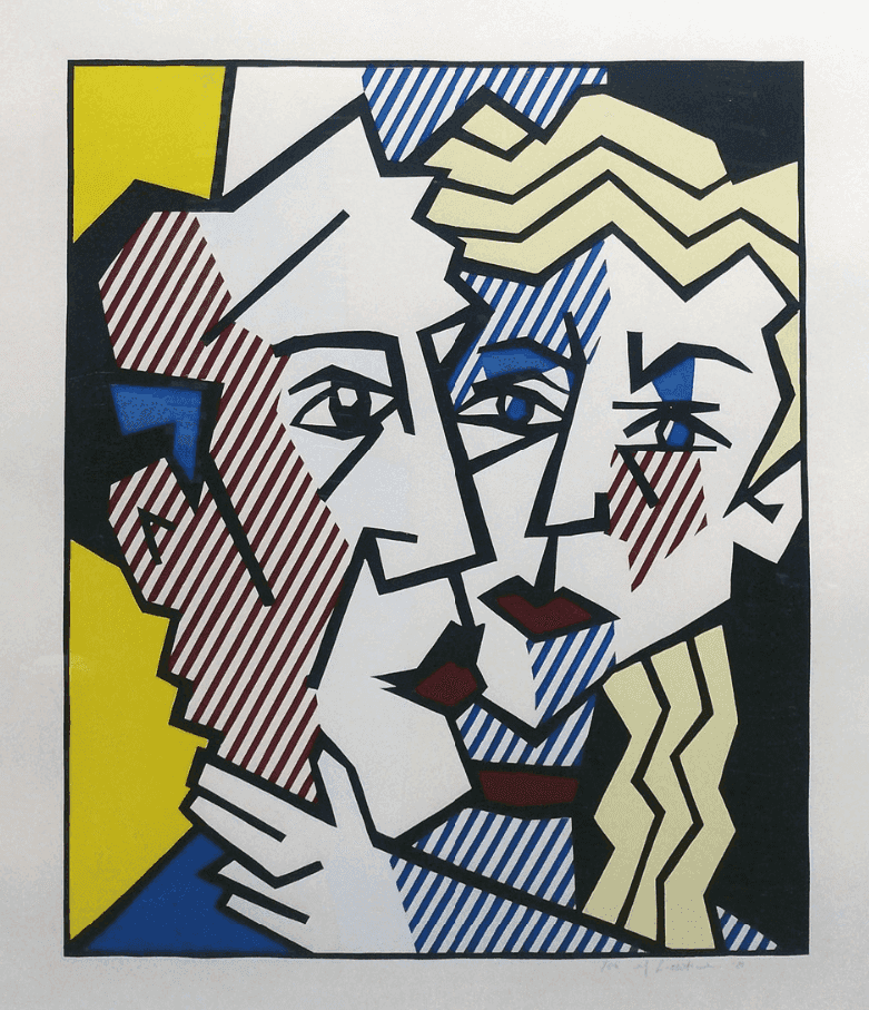 Roy Lichtenstein, ‘The Couple’, 1980, Print, WOODCUT WITH EMBOSSING IN COLORS, Gemini G.E.L., Numbered, Dated