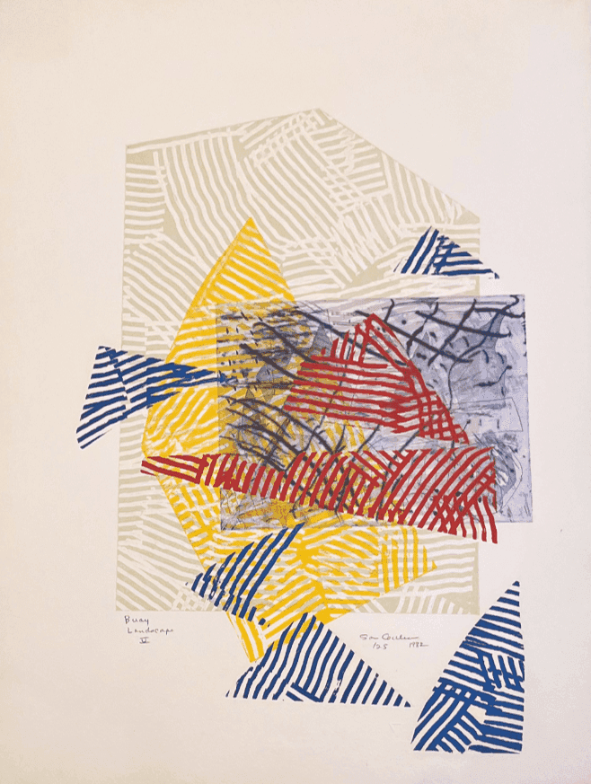 Sam Gilliam, ‘Buoy Landscape IV’, 1982, Print, Woodblock print, null, Numbered, Dated