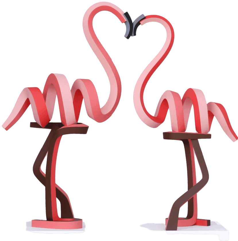 Sangsoo Lee, ‘Love Of Flamingos’, 2022, Sculpture, Mixed media, null, 