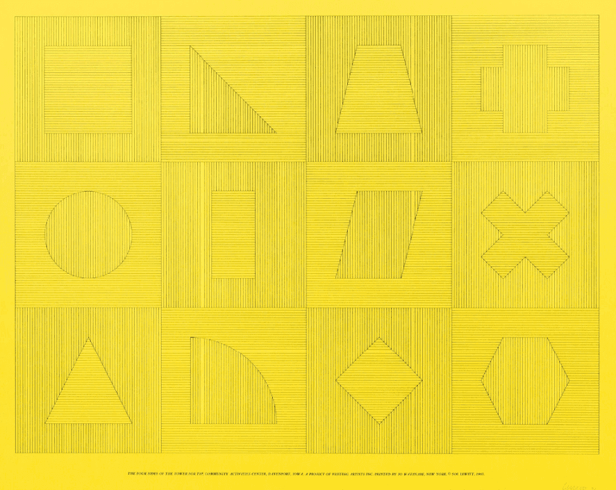 Sol LeWitt, ‘Four Sides of the Tower - Yellow’, 1983, Print, Silkscreen, null, Numbered