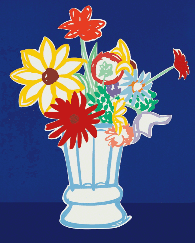 Tom Wesselmann, ‘Country Bouquet with Blue’, 1991, Print, Screenprint in colors, on Arches 88 paper, the full sheet, International Images, Inc., Numbered