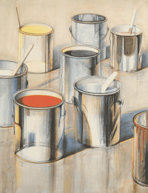 Wayne Thiebaud, ‘Paint Cans’, 1990, Print, Lithograph on Arches paper, null, Numbered