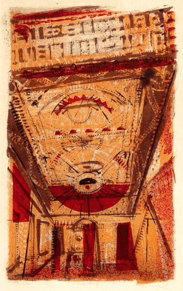 Wayne Thiebaud, ‘Theater Marquee’, 1956, Print, Lithograph, null, Numbered, Dated