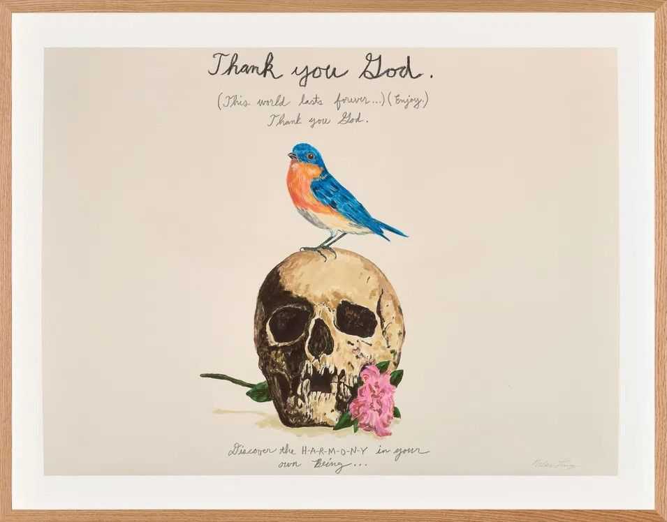 Wes Lang, ‘Thank you God.’, 2025, Print,  Giclée print on paper, Heni, Framed