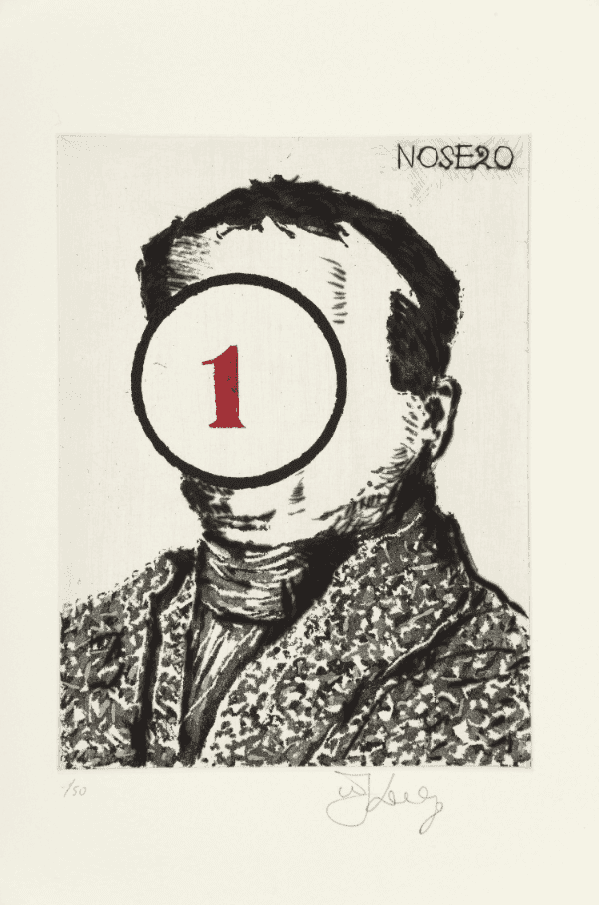 William Kentridge, ‘Nose 20’, 2009, Print, Sugarlift aquatint, drypoint and engraving, null, Numbered