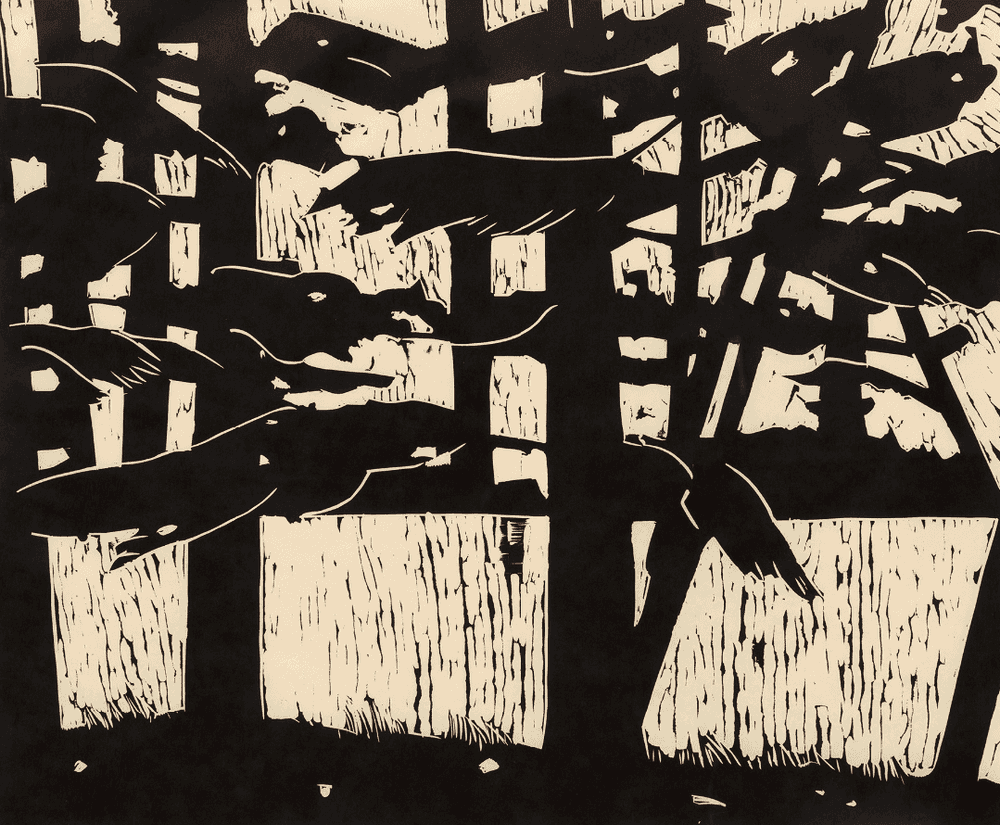 Alex Katz, ‘Pines’, 2003, Print, Linocut, null, 