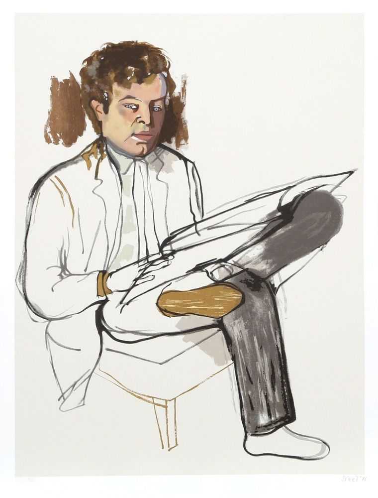 Alice Neel, ‘Portrait of Edward Avedesian’, 1981, Print, Lithograph, null, Numbered, Dated