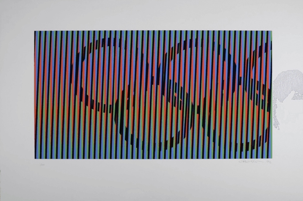 Carlos Cruz-Diez, ‘Composition’, 1992, Print, Large serigraph in colors on Arches paper., Published by the International Olympic Committee, Barcelona., Dated