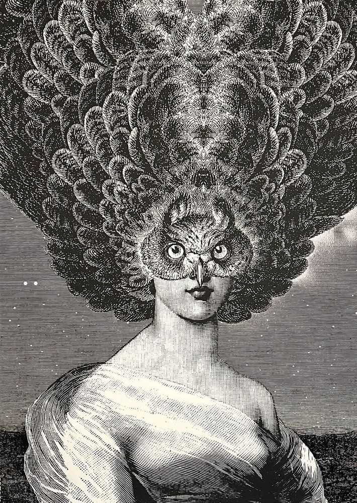 Dan Hillier, ‘Cecilia Huntress – Black’, 2025, Print, Screenprint with White Foil Layer, null, Numbered, Dated, Handfinished