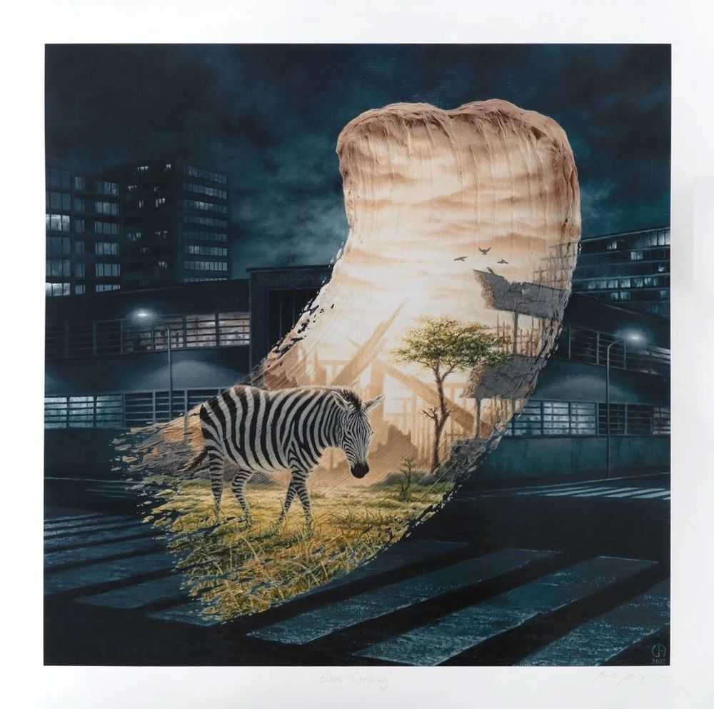David Ambarzumjan, ‘Zebra Crossing’, 2021, Print, Giclée print on matte 305gsm Hahnemühne Smooth Rag Paper, null, Numbered