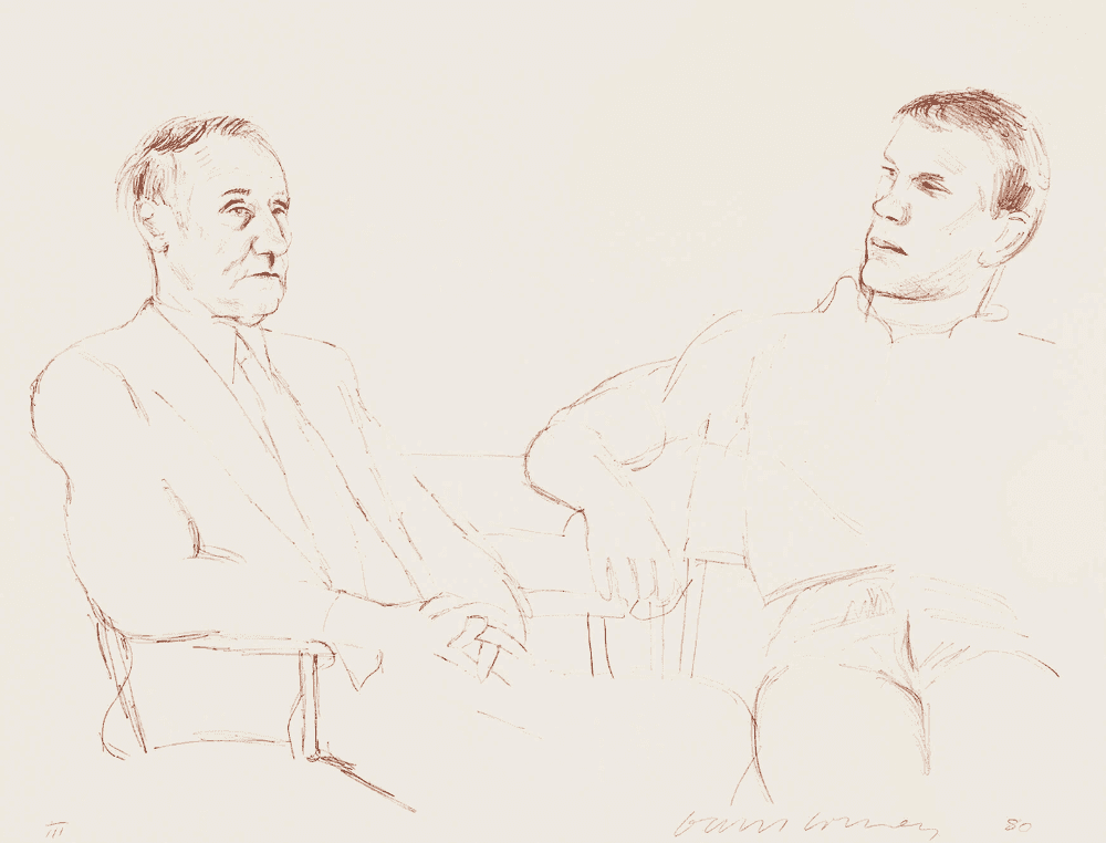 David Hockney, ‘Bill And James II’, 1980, Print, Offset litho, null, Numbered