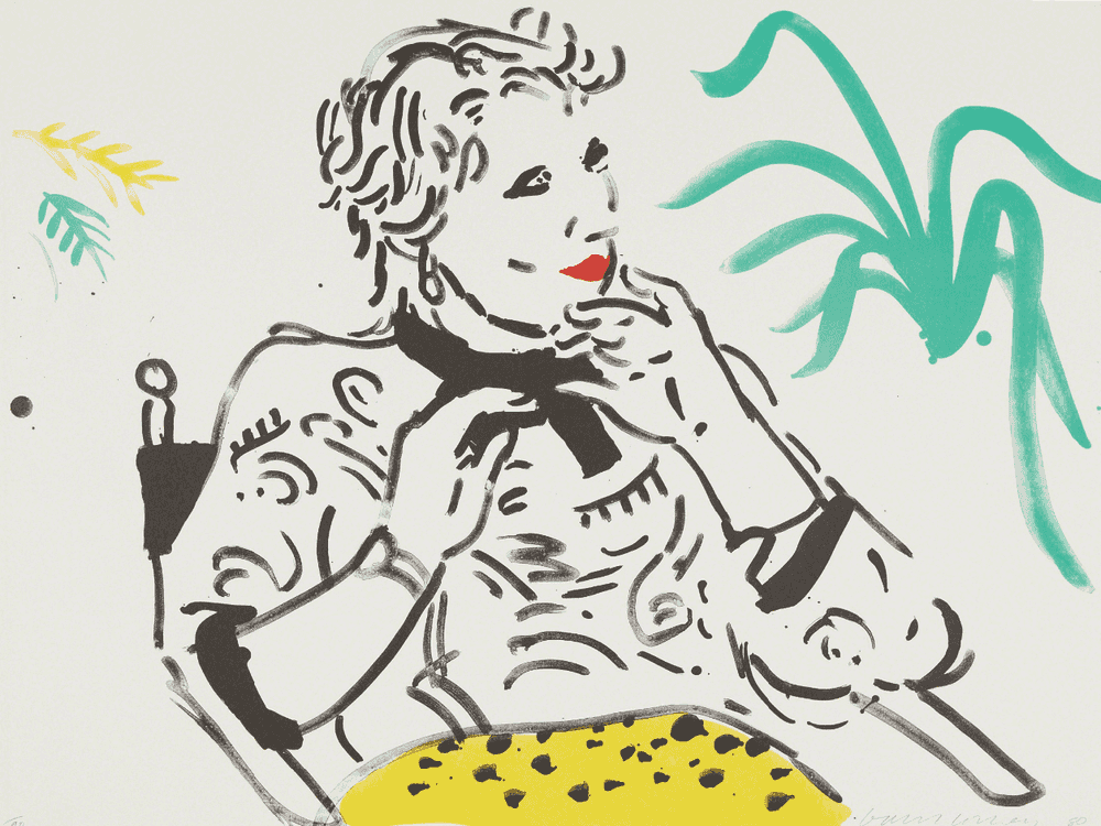 David Hockney, ‘Celia With Green Plant’, 1980, Print, Hand-finished lithograph, null, Numbered
