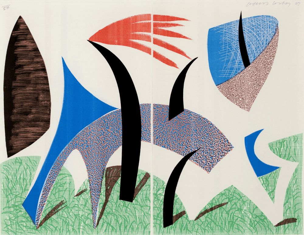 David Hockney, ‘Diptychon’, 1989, Print, Screened image, null, Numbered