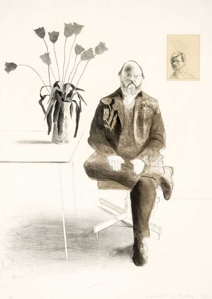 David Hockney, ‘Henry Seated With Tulips’, 1976, Print, Stone lithograph, null, Numbered