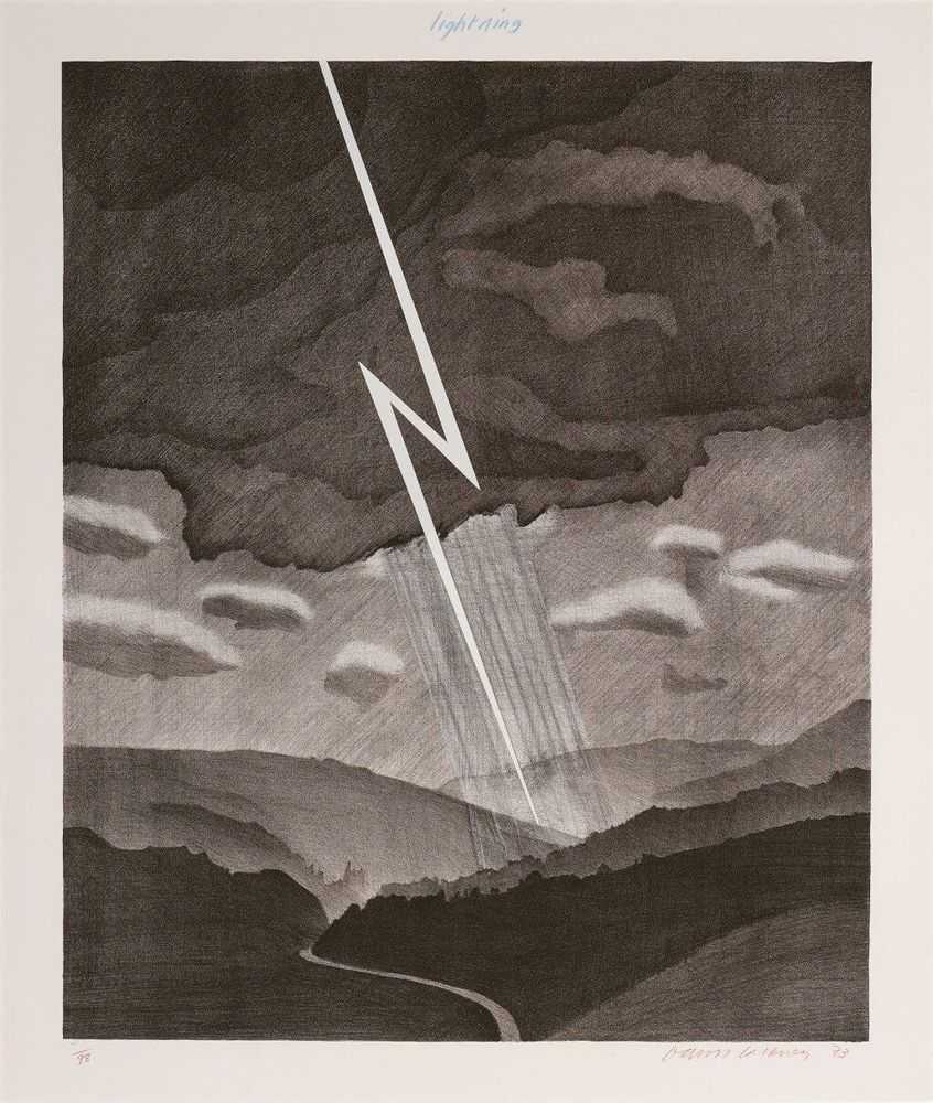 David Hockney, ‘Lightning’, 1973, Print, Stone-pressed artwork, null, Numbered