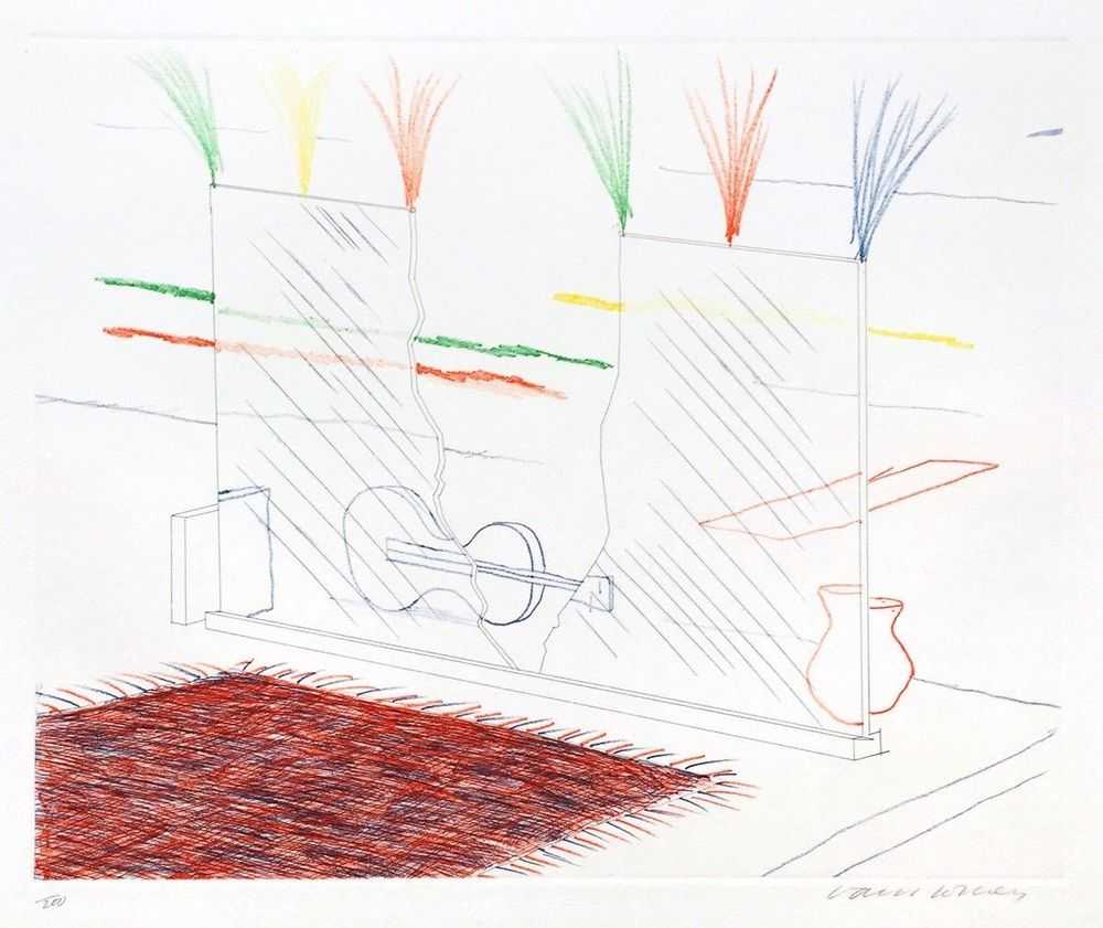 David Hockney, ‘On It May Stay His Eye’, 1977, Print, Etched work, null, Numbered